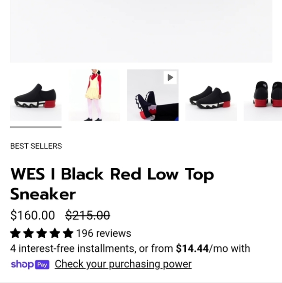 New Without Box Iri Black Red Low Top Sneakers - Picture 2 of 6